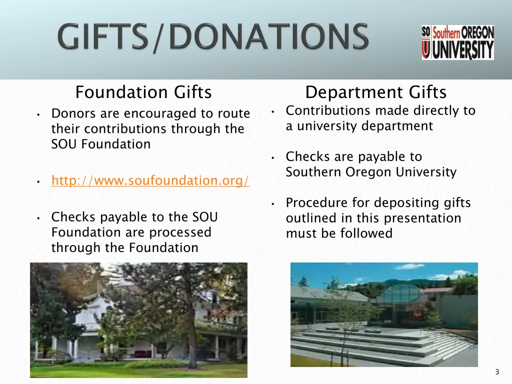 foundation gifts donors are encouraged to route