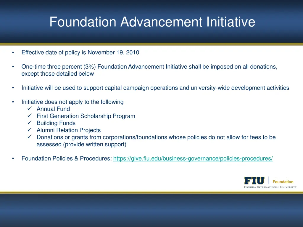 foundation advancement initiative