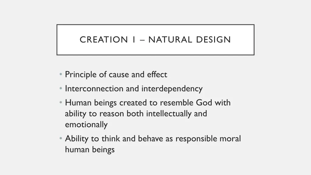 creation 1 natural design