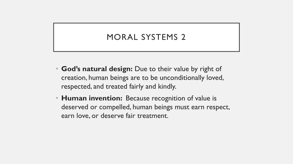 moral systems 2