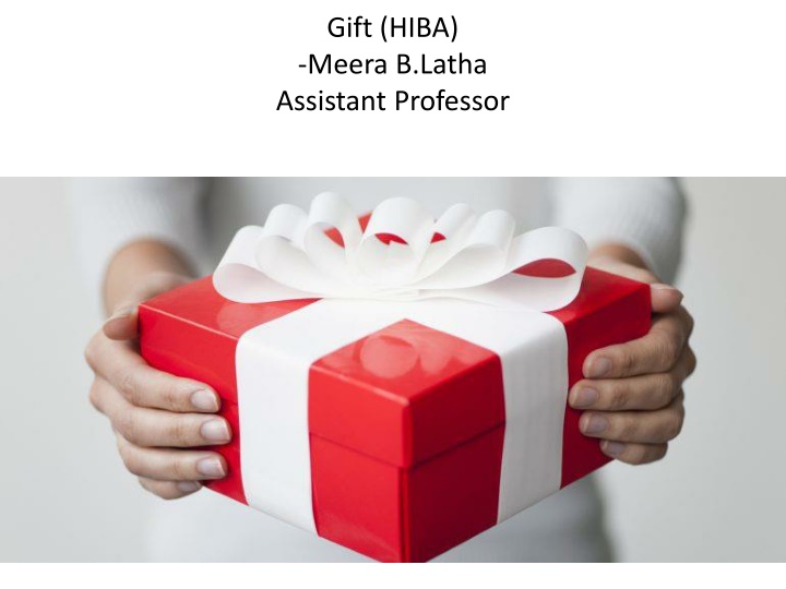 gift hiba meera b latha assistant professor