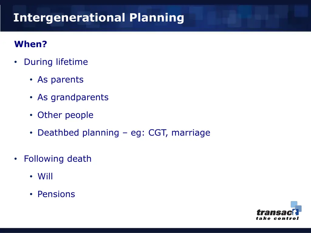 intergenerational planning 1