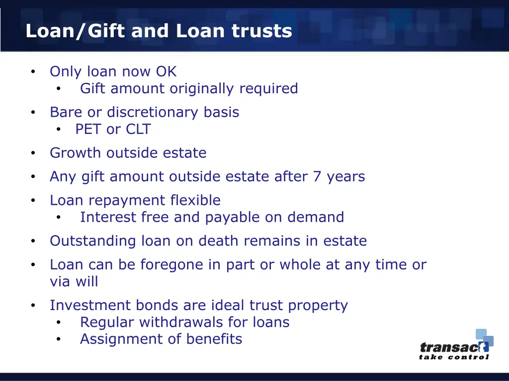 loan gift and loan trusts