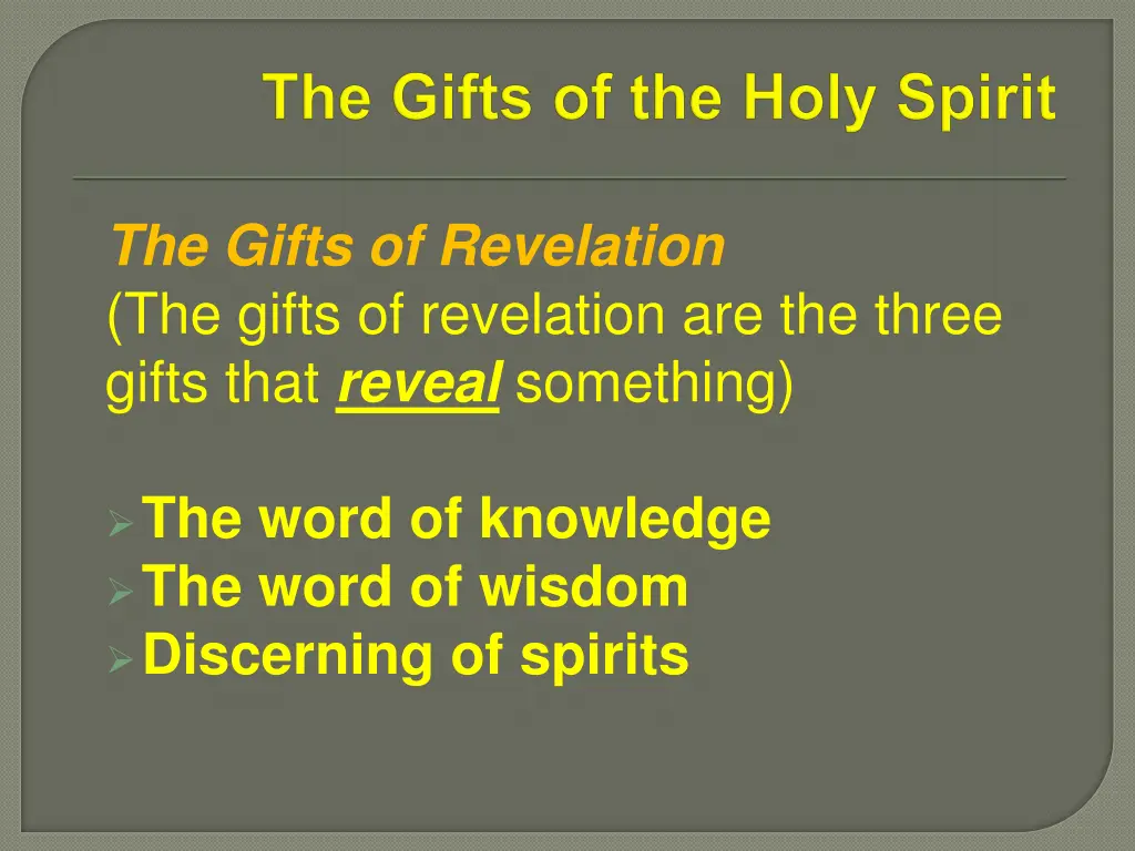 the gifts of revelation the gifts of revelation