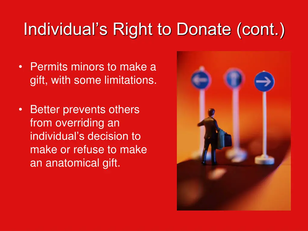 individual s right to donate cont