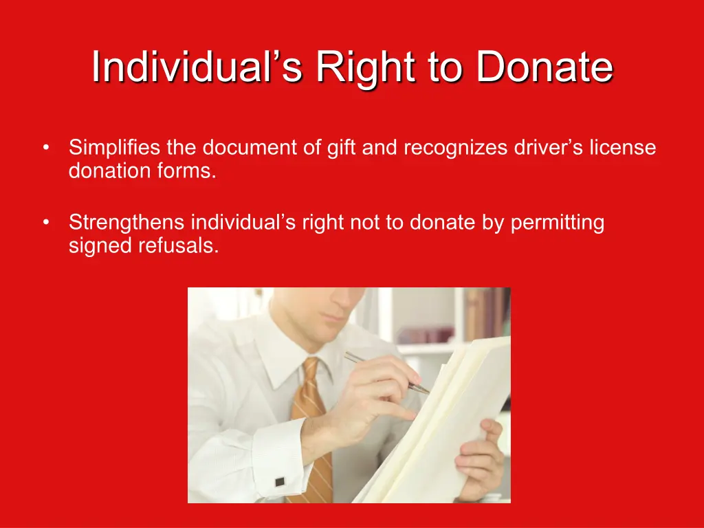 individual s right to donate