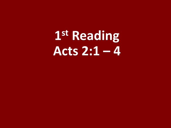 1 st reading acts 2 1 4