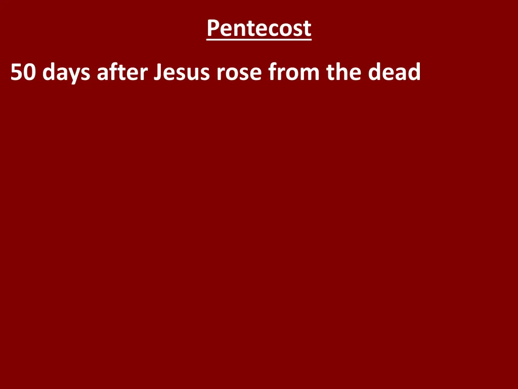 pentecost 1