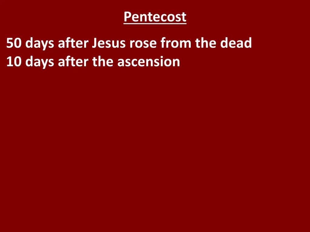 pentecost 2