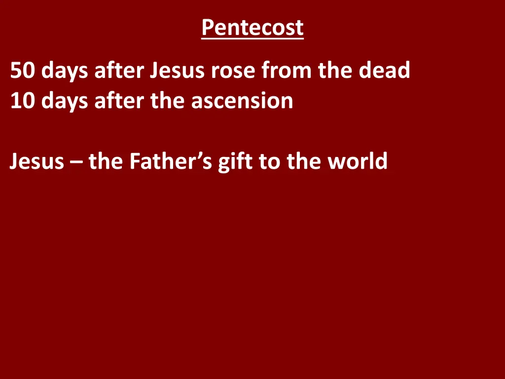 pentecost 3