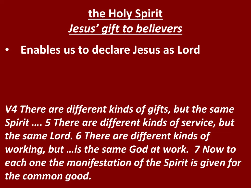 the holy spirit jesus gift to believers 4