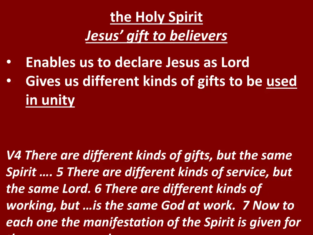 the holy spirit jesus gift to believers 5