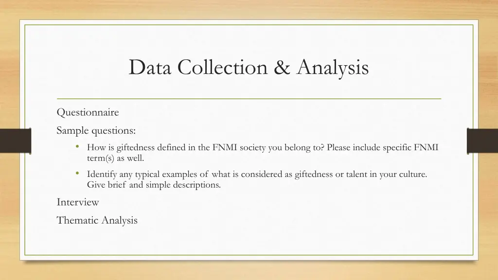 data collection analysis