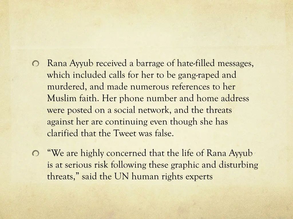 rana ayyub received a barrage of hate filled