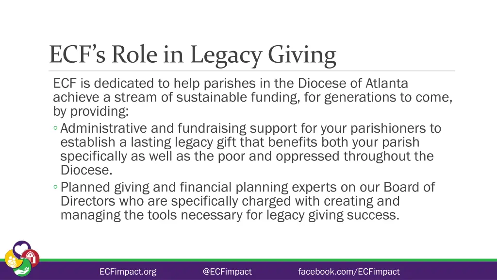 ecf s role in legacy giving ecf is dedicated