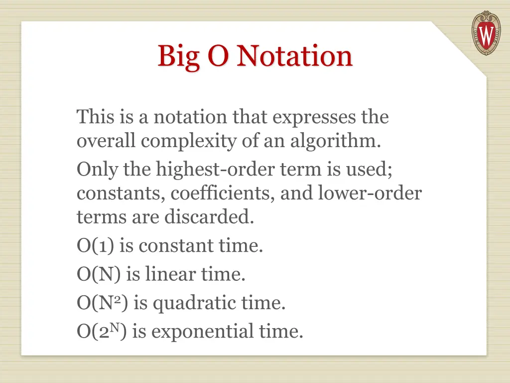 big o notation