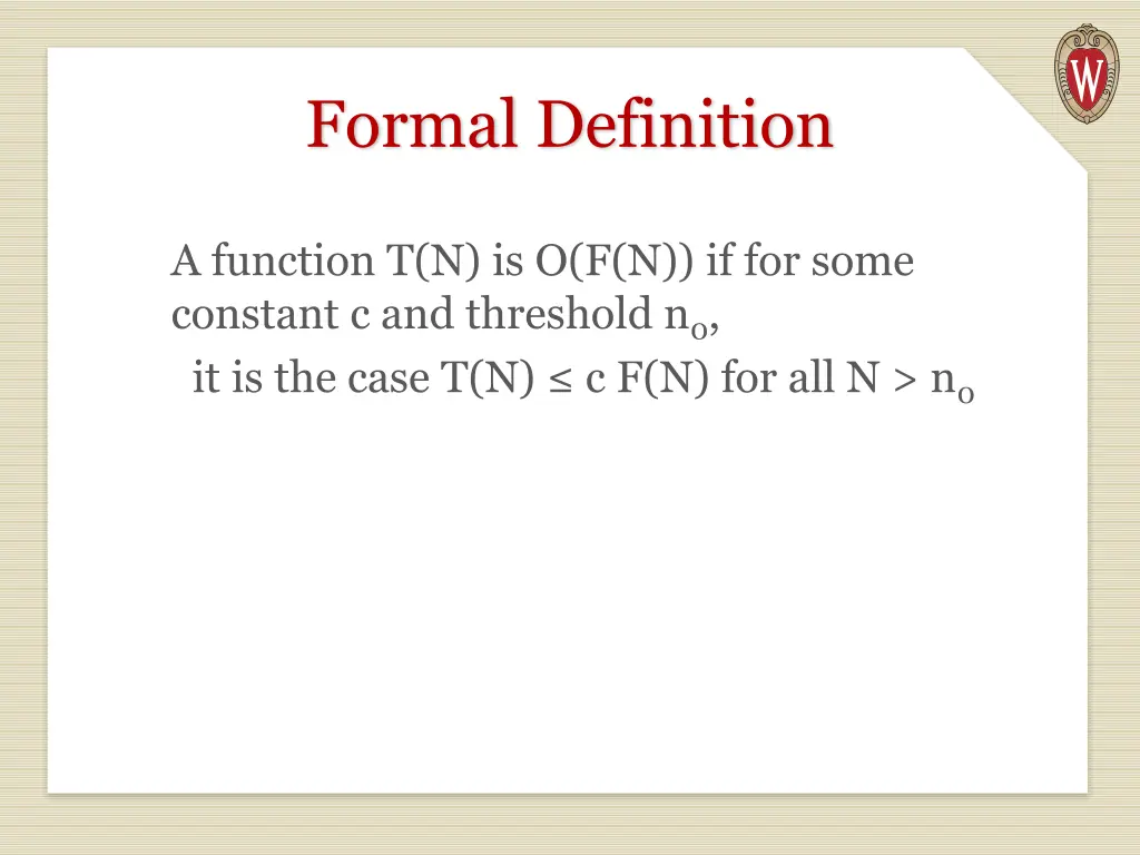 formal definition