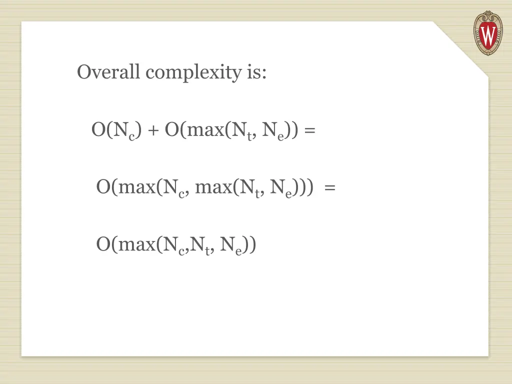 overall complexity is