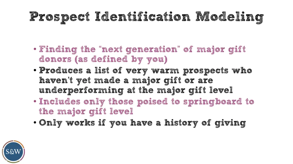 prospect identification modeling