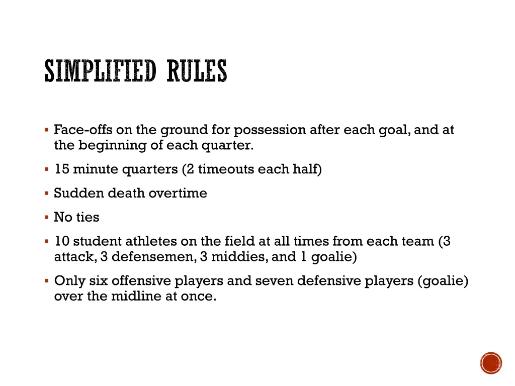 simplified rules