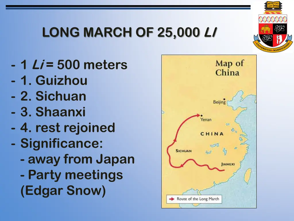 long march of 25 000 li