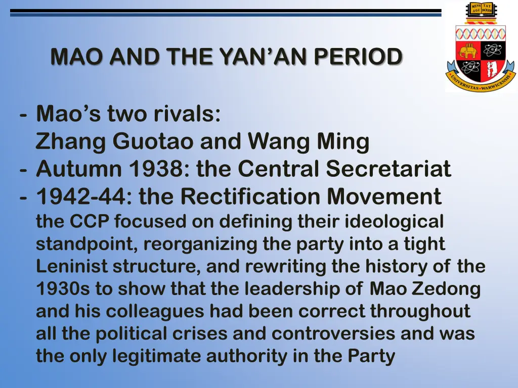 mao and the yan an period