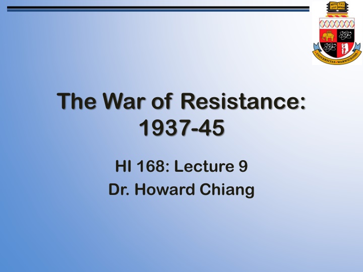 the war of resistance 1937 45