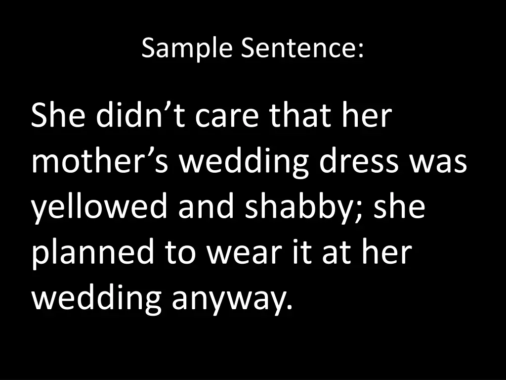 sample sentence