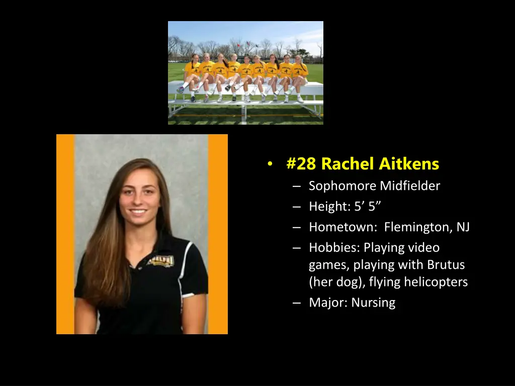 28 rachel aitkens sophomore midfielder height