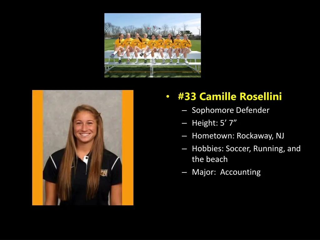 33 camille rosellini sophomore defender height