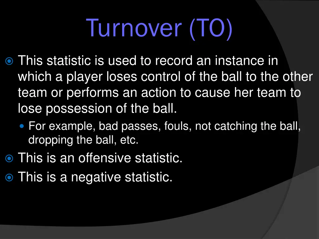 turnover to 1