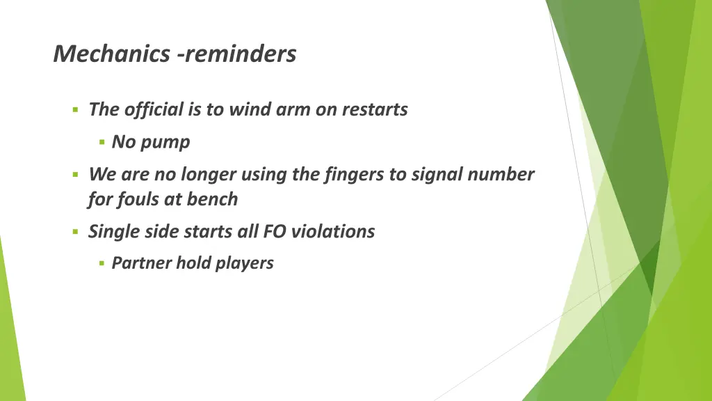 mechanics reminders