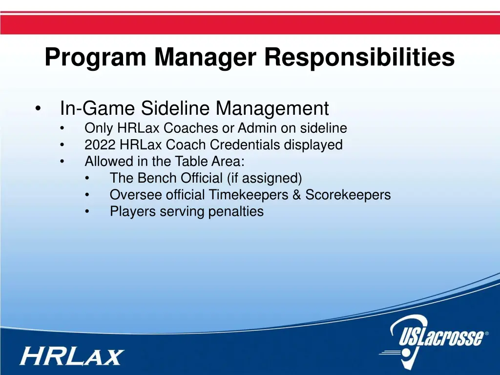 program manager responsibilities 2