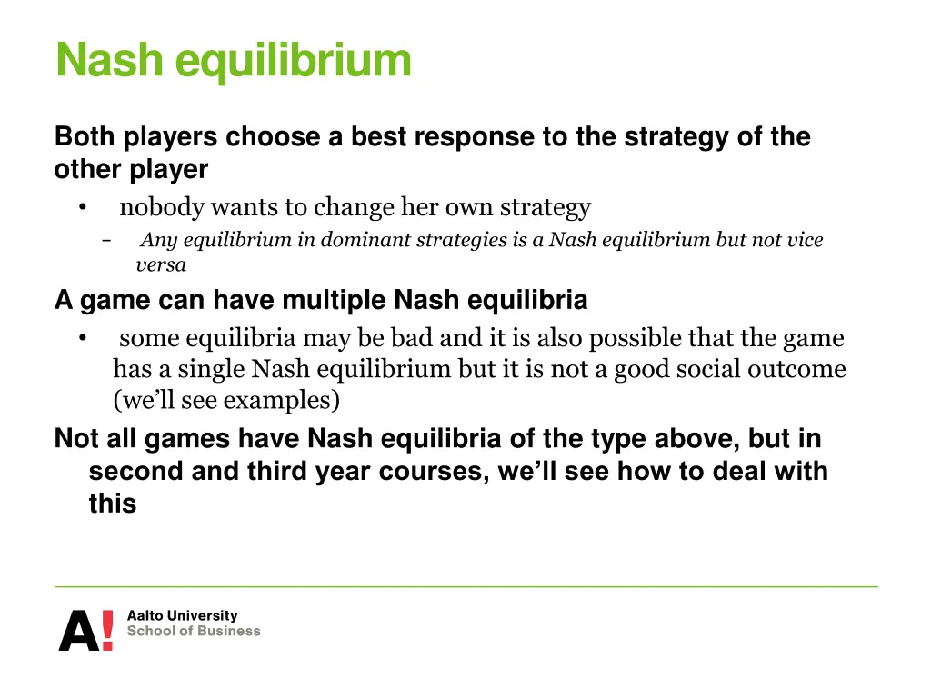 nash equilibrium