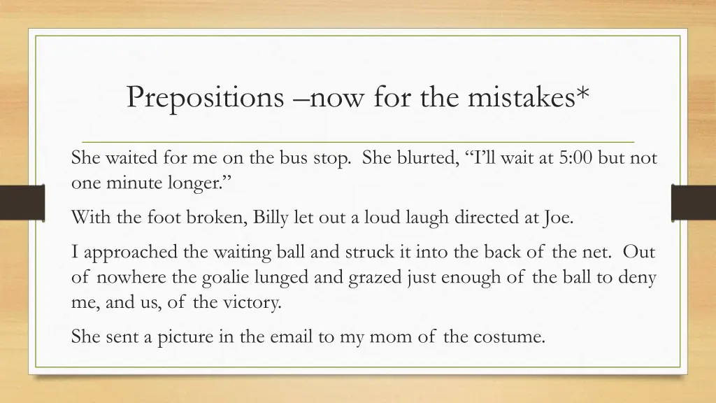 prepositions now for the mistakes 1