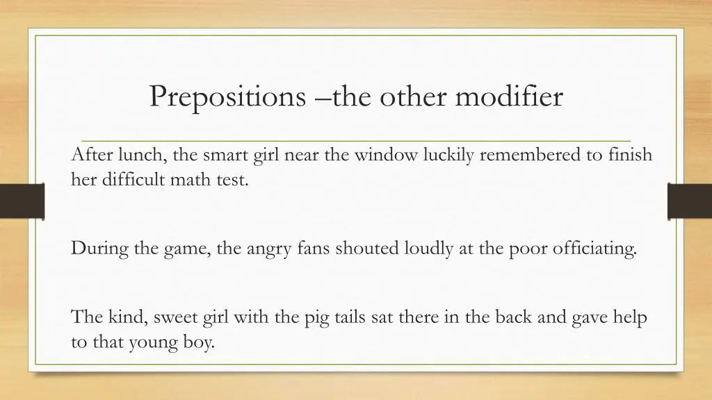 prepositions the other modifier 1