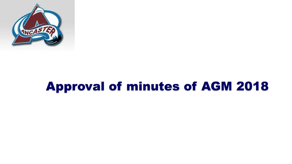 approval of minutes of agm 2018