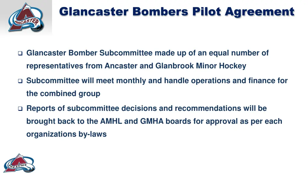 glancaster bombers pilot agreement 1