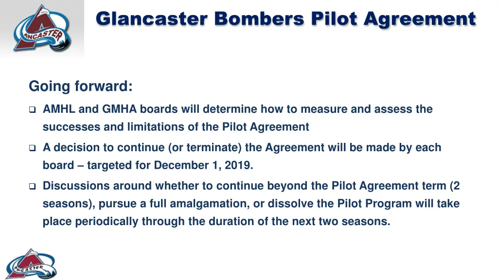 glancaster bombers pilot agreement 2