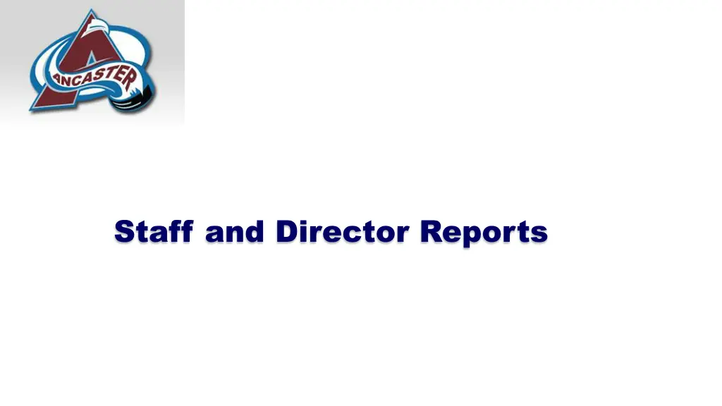 staff and director reports