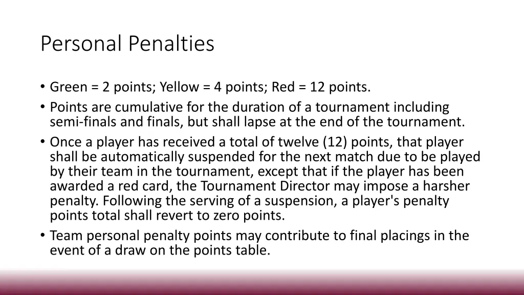 personal penalties