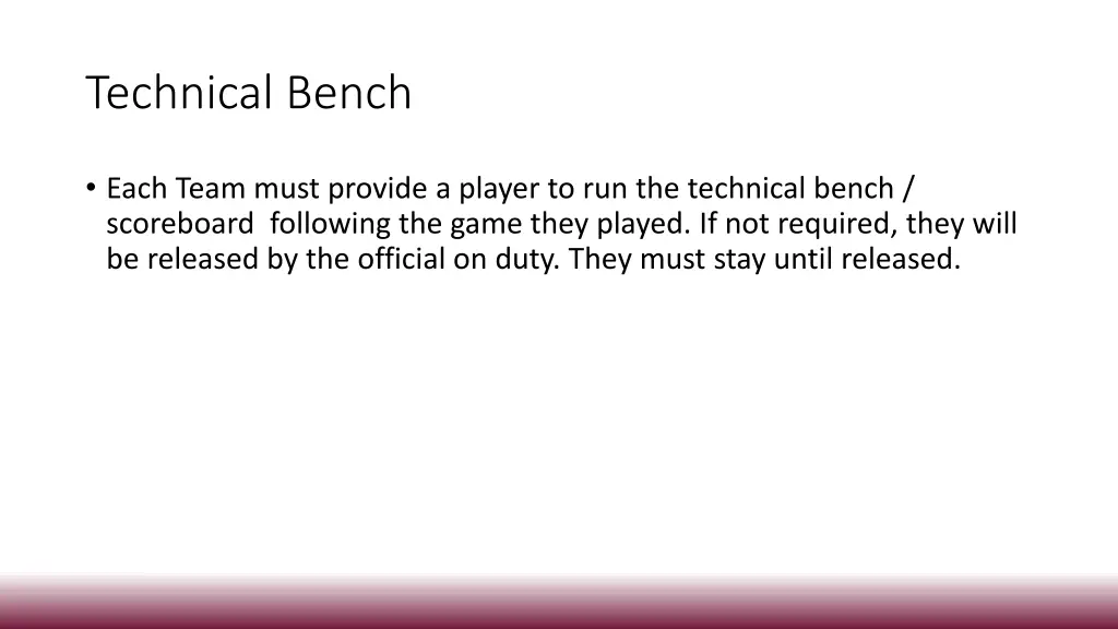 technical bench