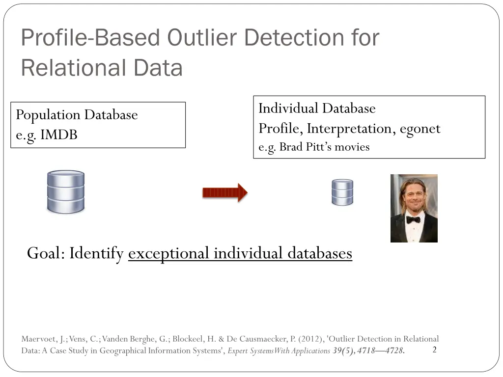 profile based outlier detection for relational