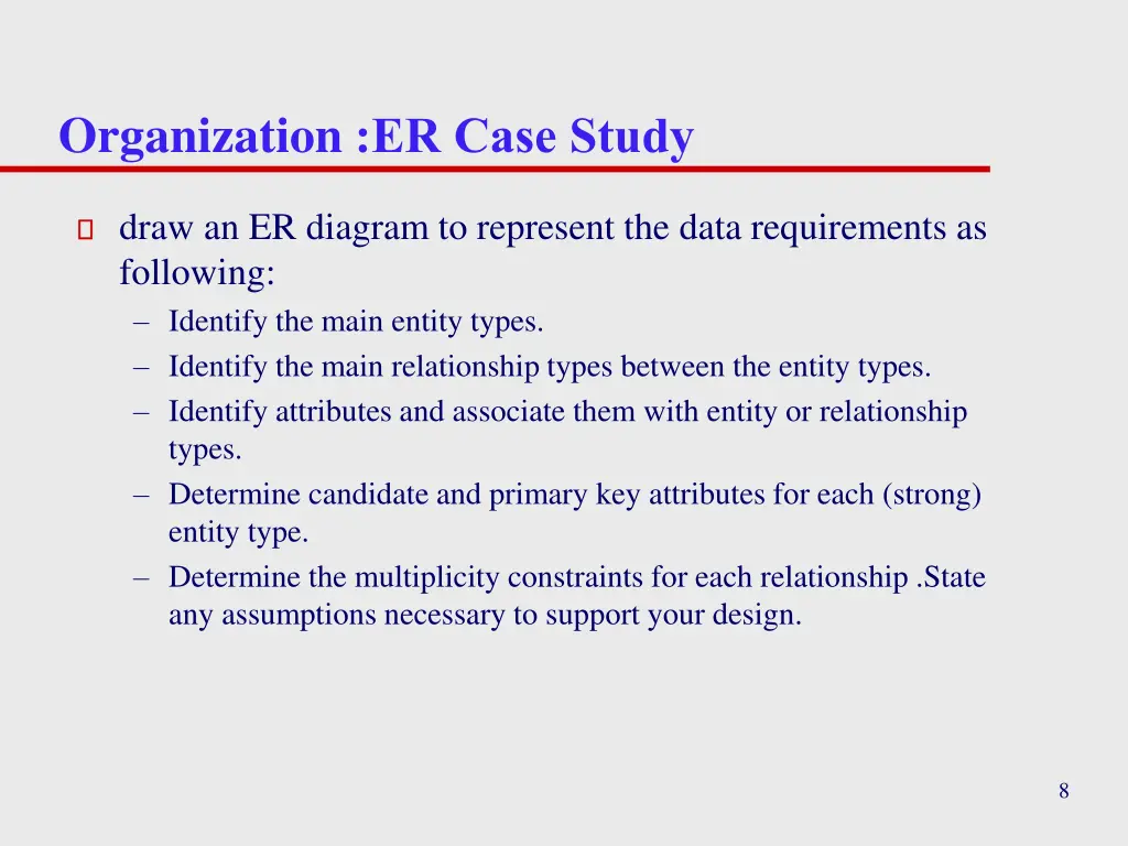 organization er case study