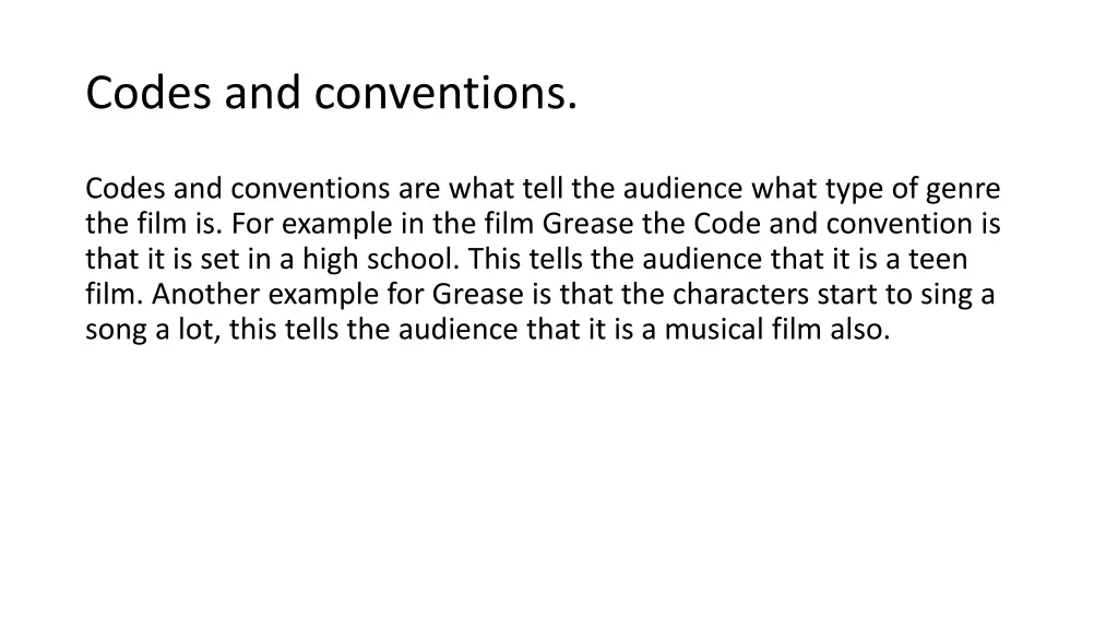 codes and conventions