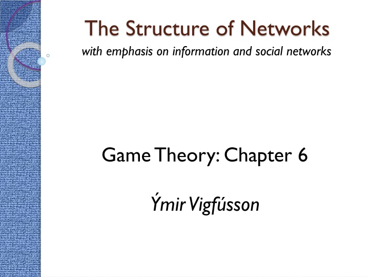 the structure of networks with emphasis