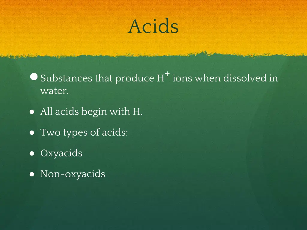 acids