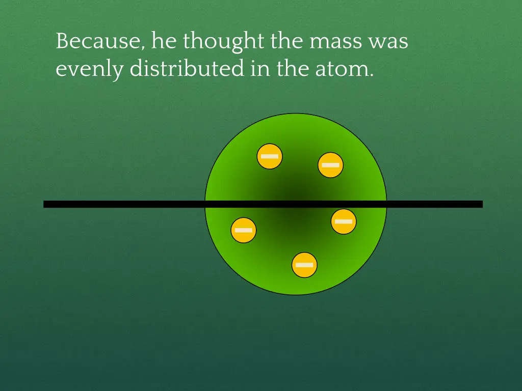 because he thought the mass was evenly