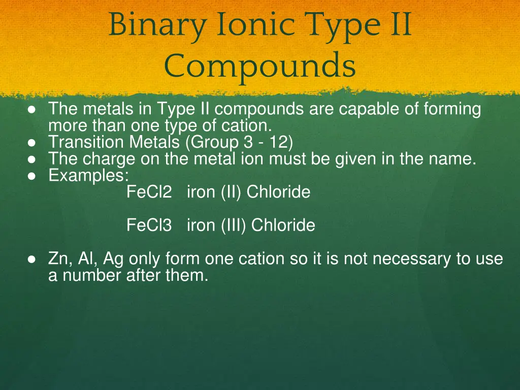 binary ionic type ii compounds