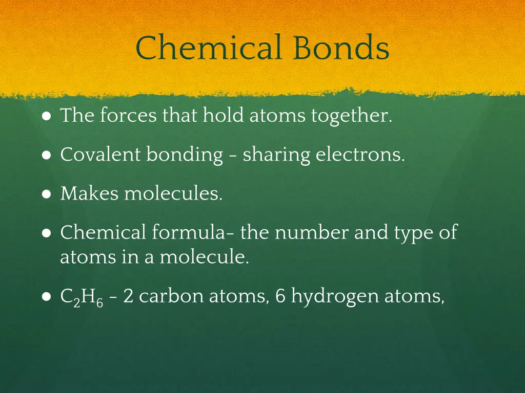 chemical bonds